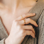 Grace Script Name Ring Silver 18K Gold Plated