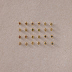 Geometric Diamond Flat Back Studs Silver 18K Gold Plated