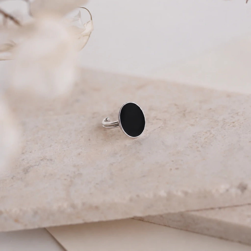 Black Onyx Signet Ring