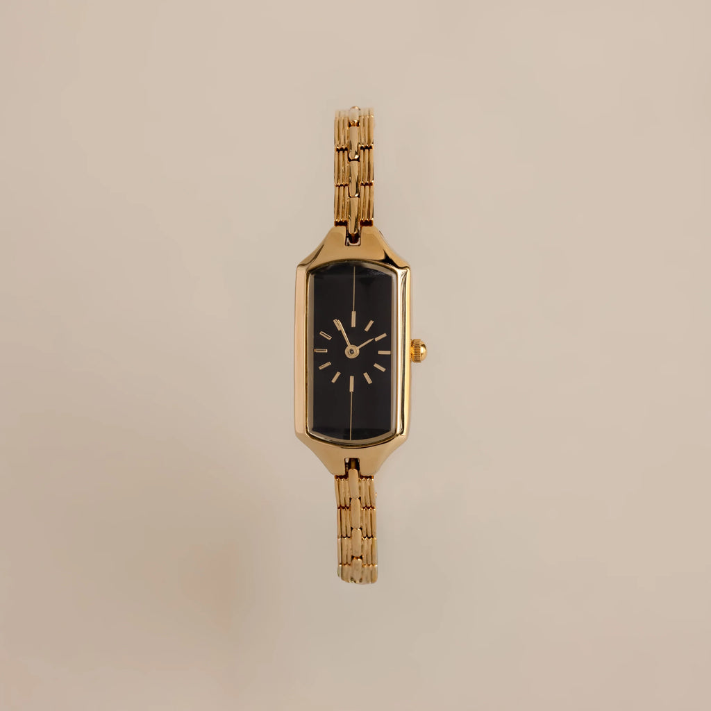 Midnight Link Timepiece Silver 18K Gold Plated