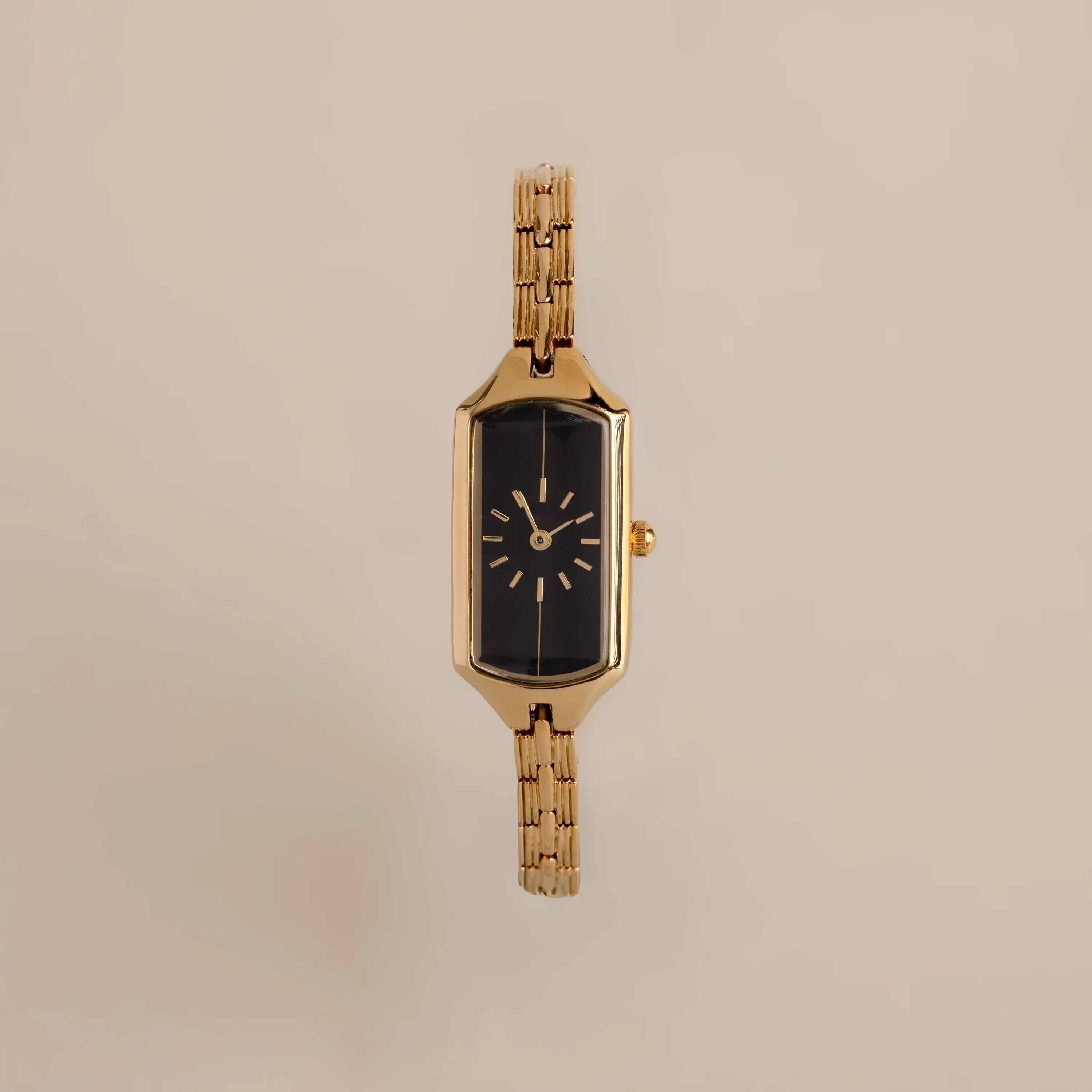 Midnight Link Timepiece Silver 18K Gold Plated