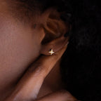 Starburst Flat Back Studs Silver 18K Gold Plated