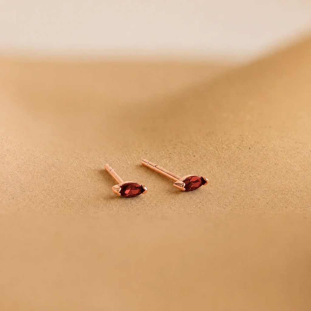 Marquise Glow Birthstone Studs