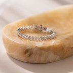 Diamond S-Link Tennis Bracelet Silver 18K Gold Plated