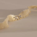 Bow Studs Silver 18K Gold Plated