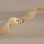 Bow Studs Silver 18K Gold Plated