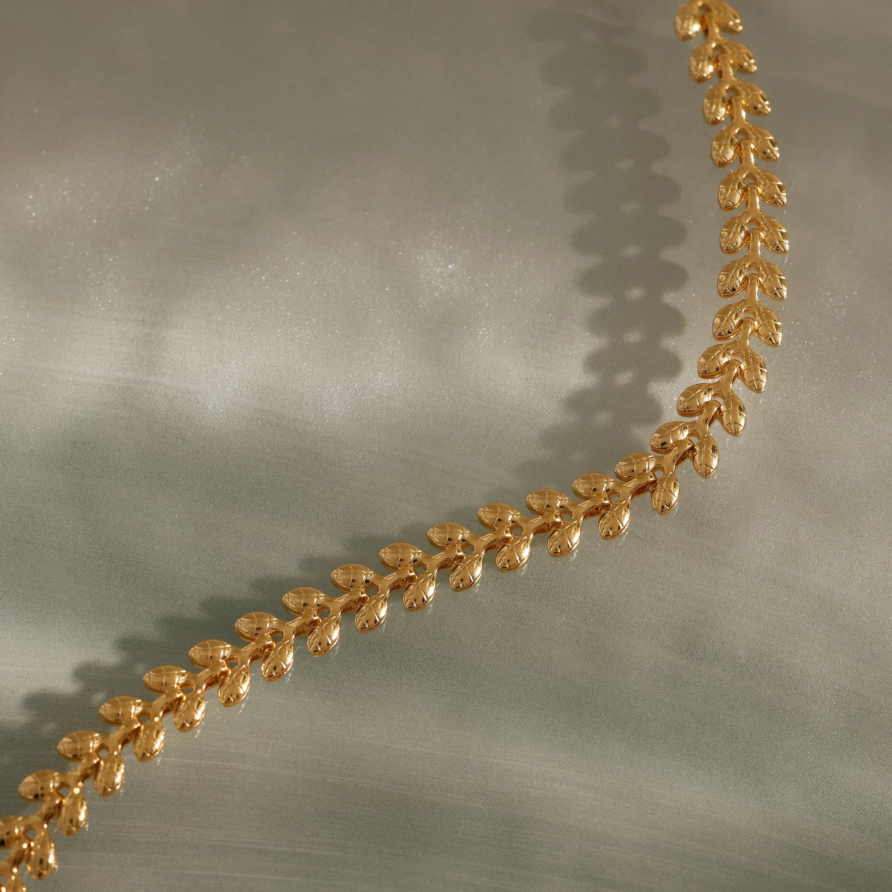 Fishtail Chain Bracelet Silver 18K Gold Plated