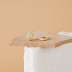 Diamond Kira Pave Huggies Silver 18K Gold Plated