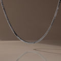 Bold Snake Chain Necklace Silver 18K Gold Plated