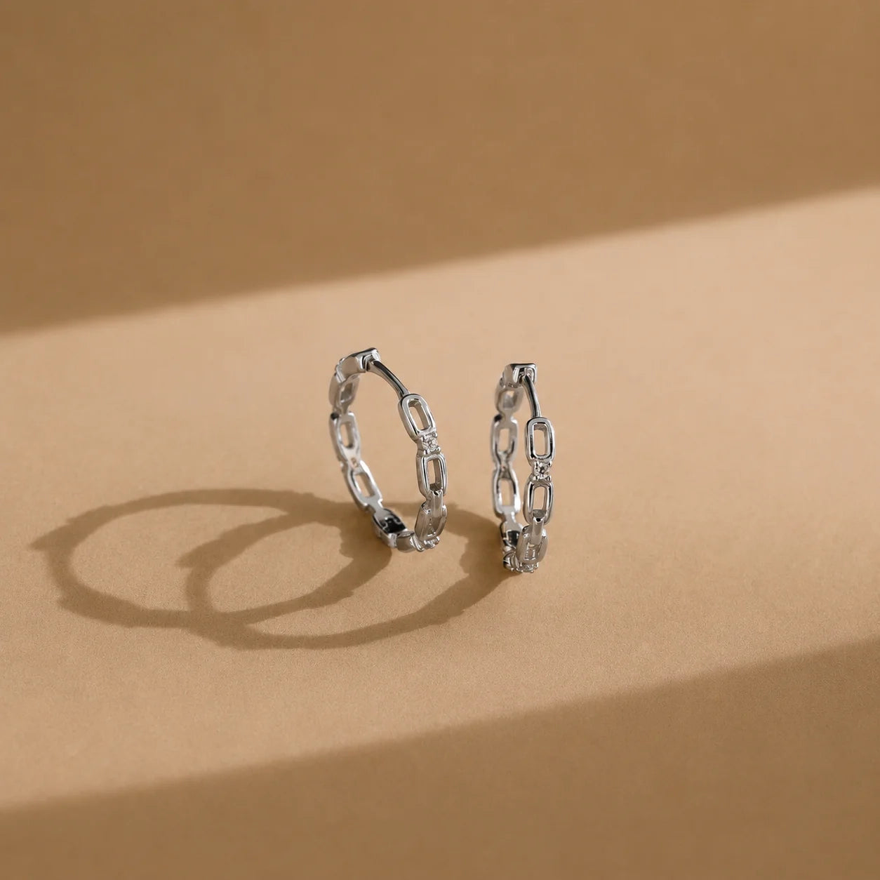 Diamond Link Hoops