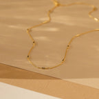 Bar Station Necklace Silver 18K Gold Plated