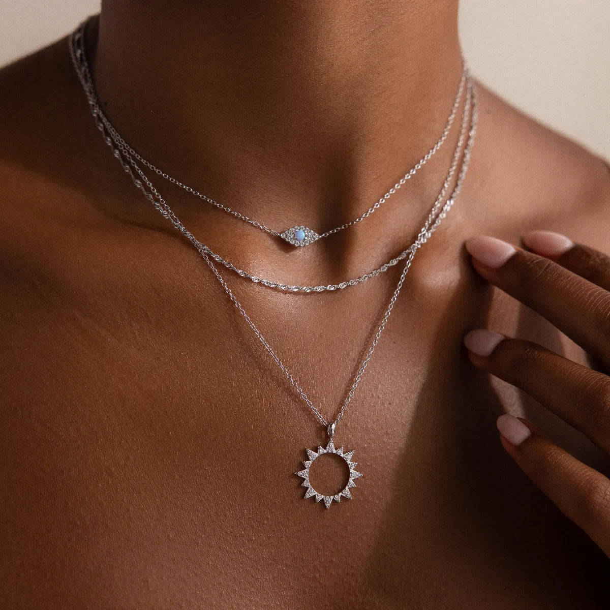 Singapore Twist Necklace Silver 18K Gold Plated