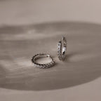 Coco Pave Huggies Silver 18K Gold Plated