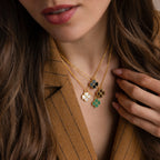 Tiger's Eye Clover Pendant Necklace Silver 18K Gold Plated
