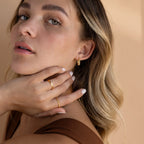 Bold Ribbed Hoops Silver 18K Gold Plated