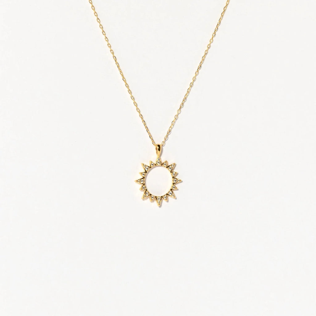 Pave Sun Necklace