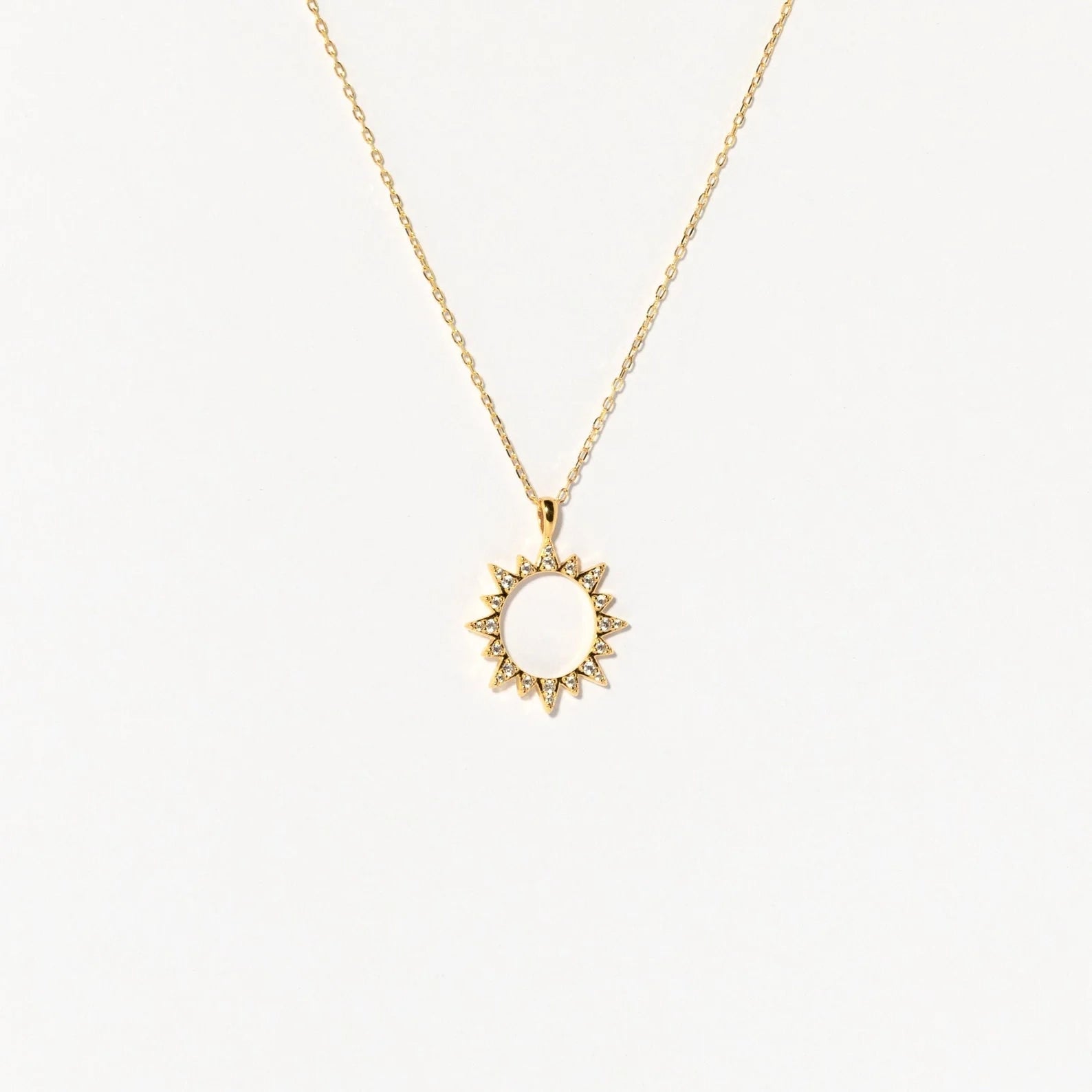 Pave Sun Necklace