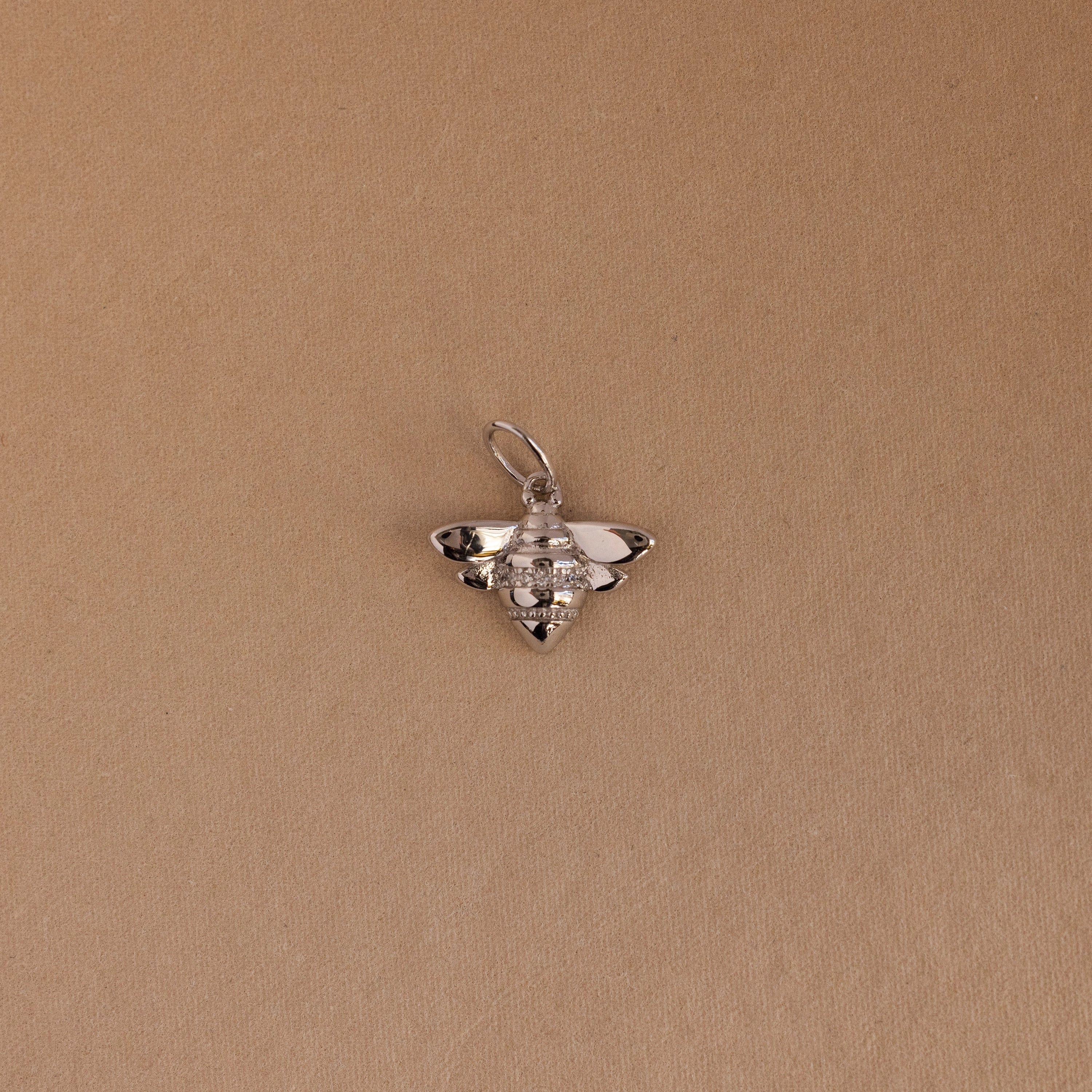 Honeybee Charm Silver 18K Gold Plated