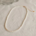 Pearl Choker Necklace Silver 18K Gold Plated