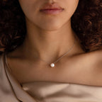 Classic Pearl Pendant Necklace Silver 18K Gold Plated