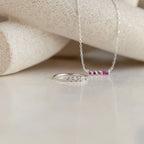 Initial Diamond Baguette Ring Silver 18K Gold Plated