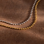 Beaded Bracelet Silver 18K Gold Plated