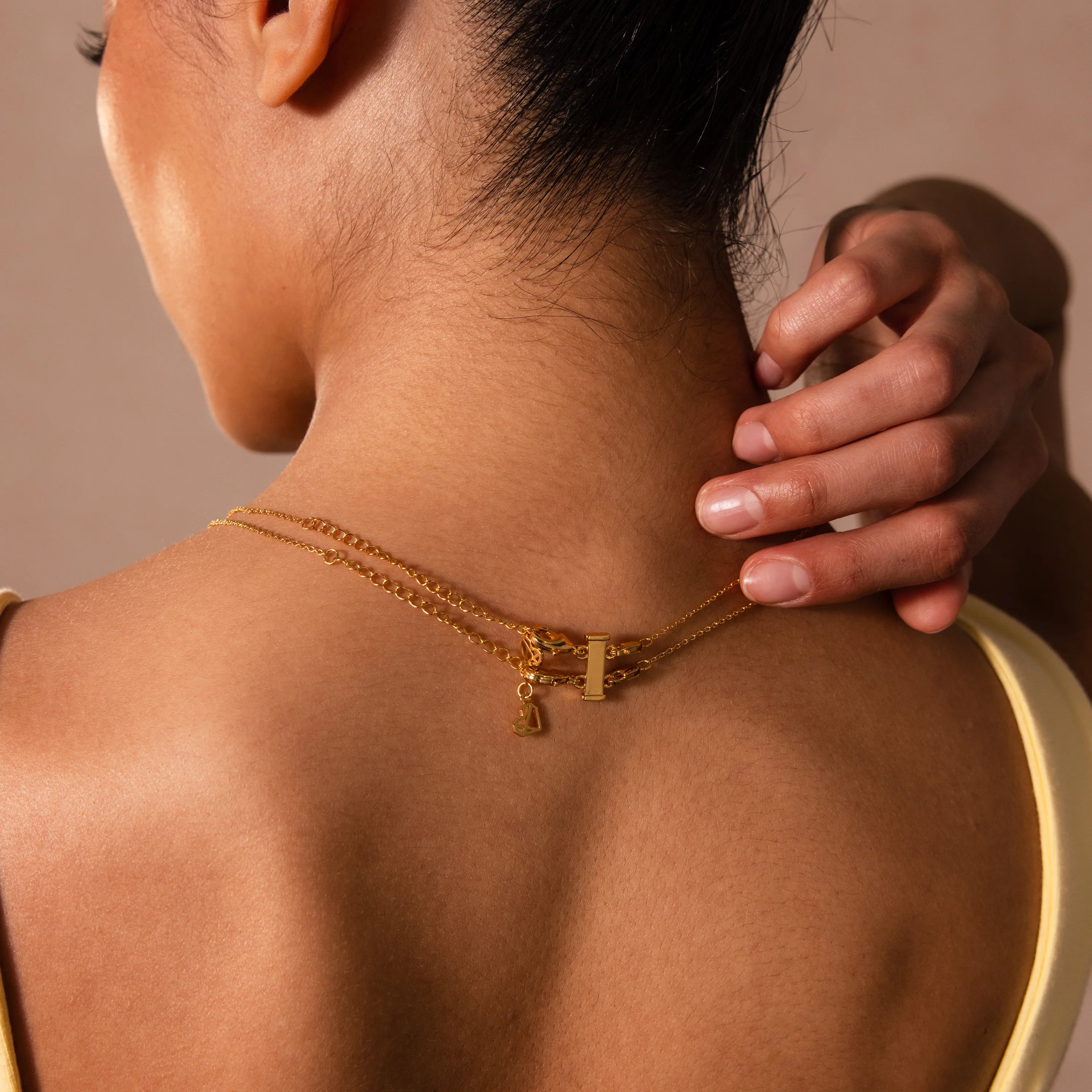 Double Layering Clasp Silver 18K Gold Plated