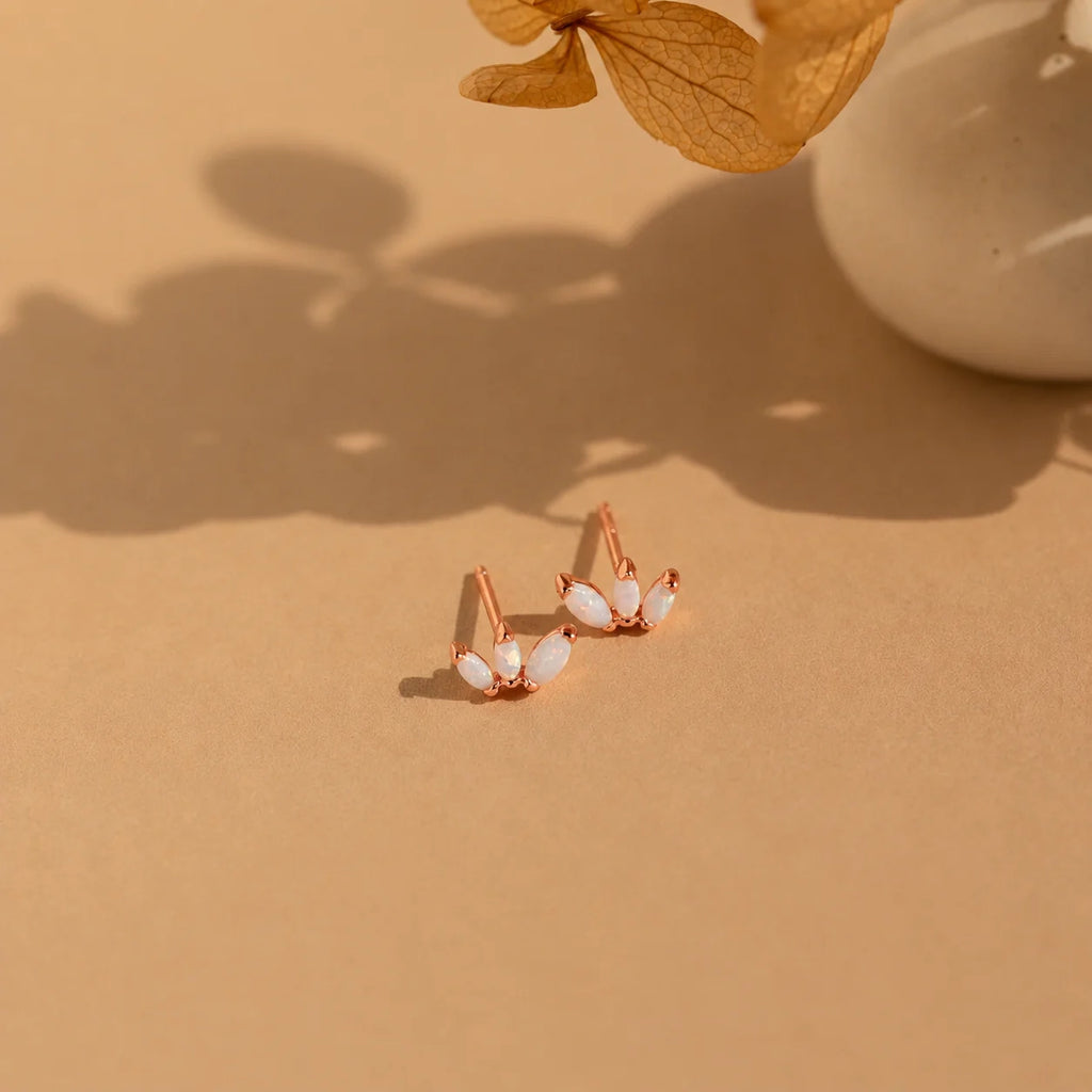 Opal Marquise Studs