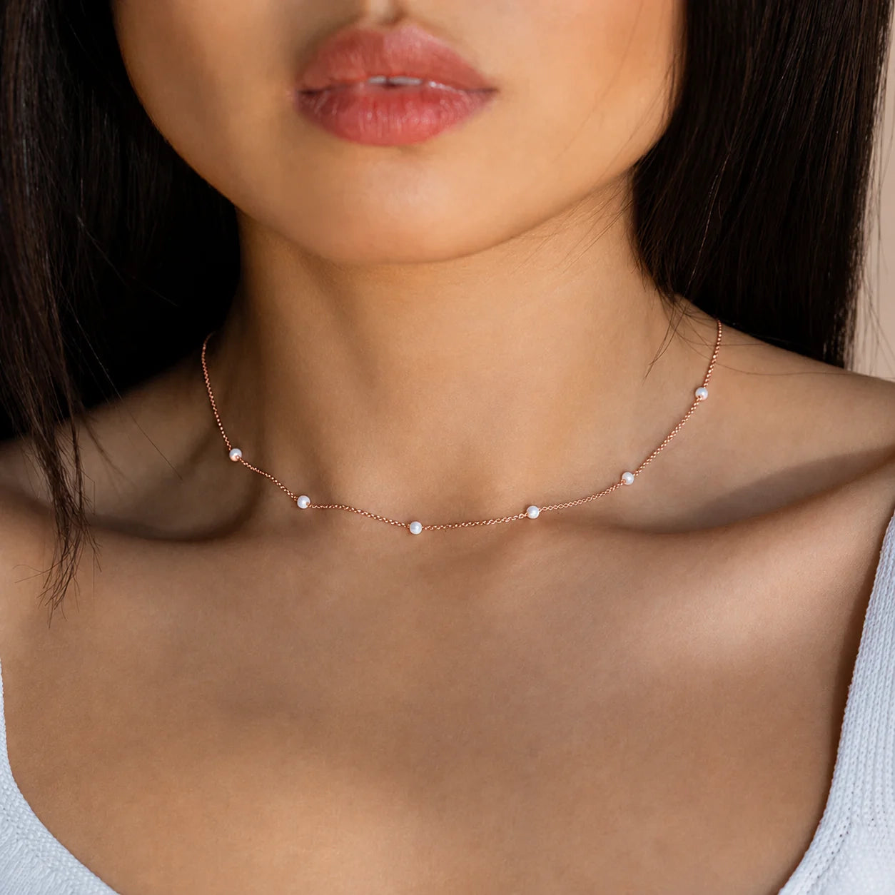 Opal Station Necklace