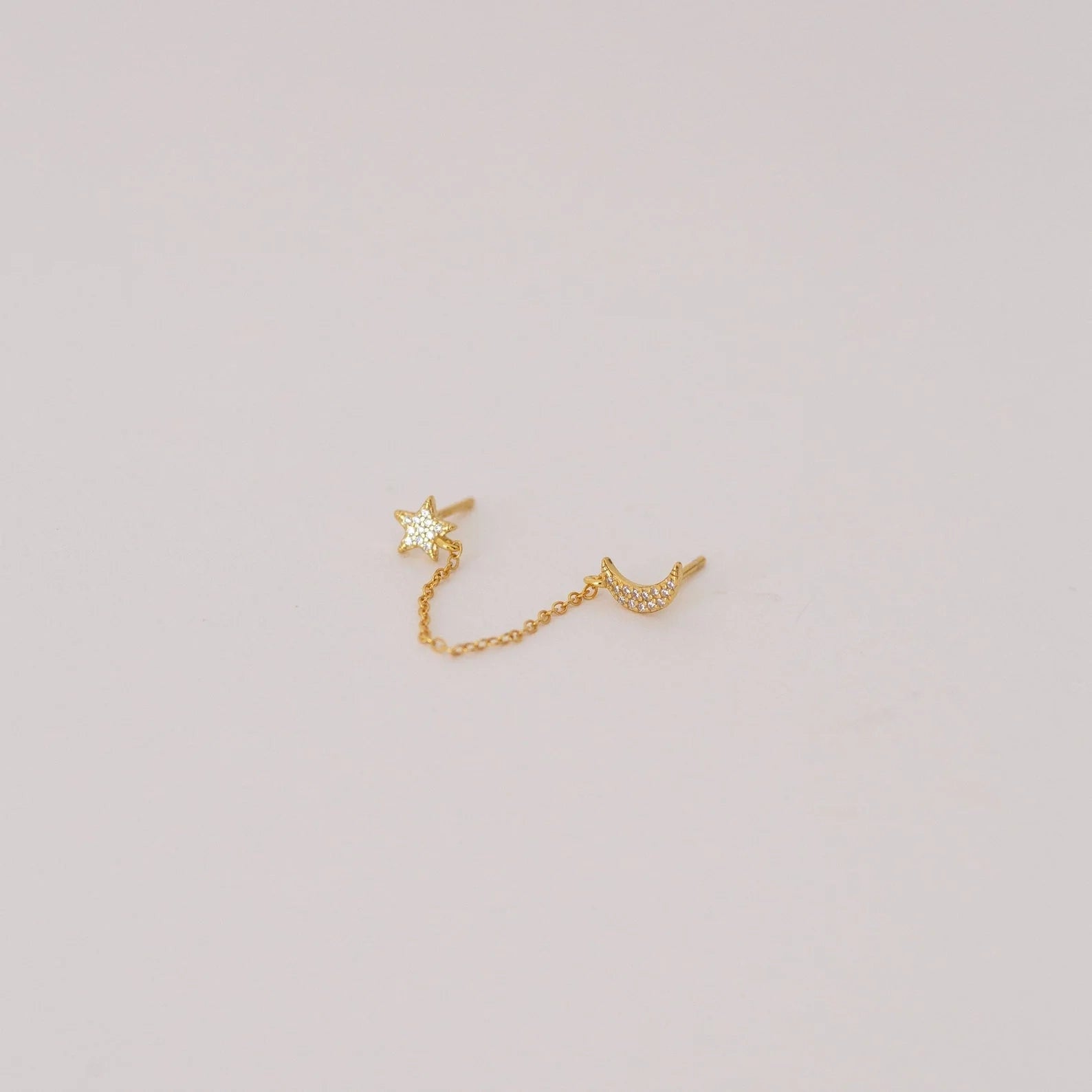 Luna Moon & Star Chain Earrings