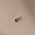 Dainty Duo Birthstone Charm Silver 18K Gold Plated