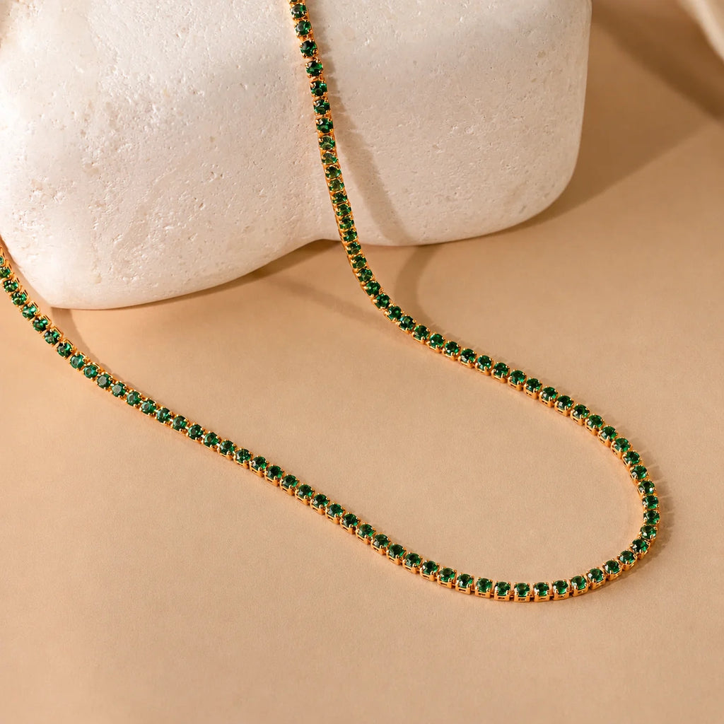 Emerald Tennis Choker Necklace