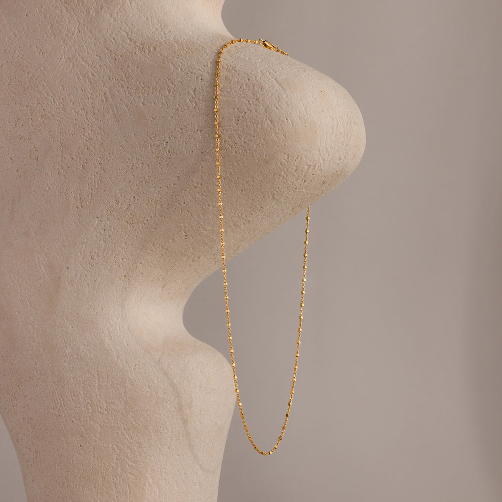 Dot Station Necklace in Silver 18K Gold Plated