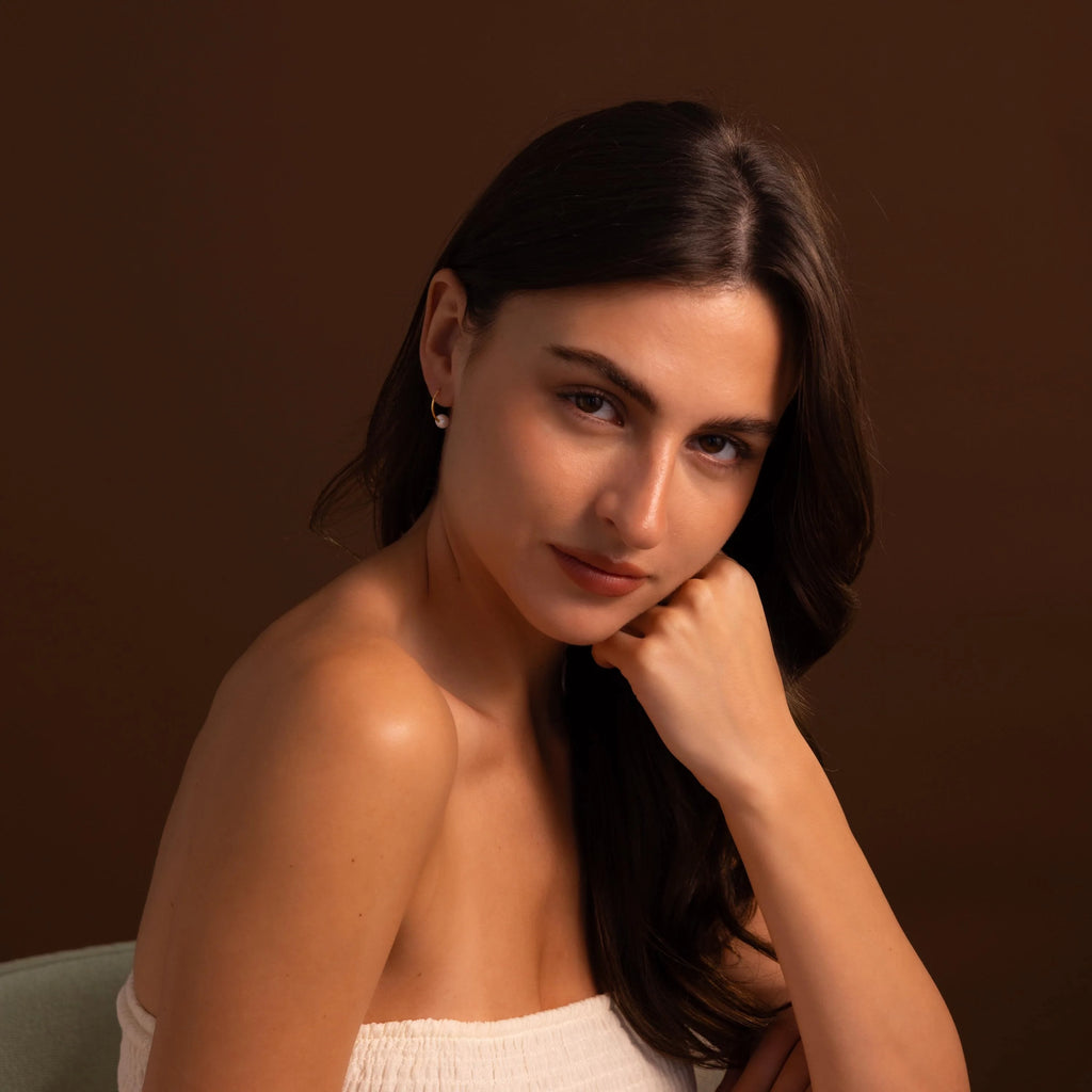 Freshwater Pearls Hoops Silver 18K Gold Plated