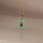 Peridot Crystal Necklace Silver 18K Gold Plated