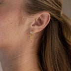 Genesis Chain Earrings Silver 18K Gold Plated