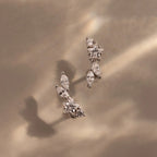 Diamond Starfall Flatback Climbers Silver 18K Gold Plated
