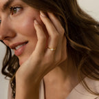 Vintage Pave Pearl Ring Silver 18K Gold Plated