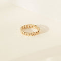 Curb Chain Ring Silver 18K Gold Plated