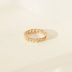 Curb Chain Ring Silver 18K Gold Plated
