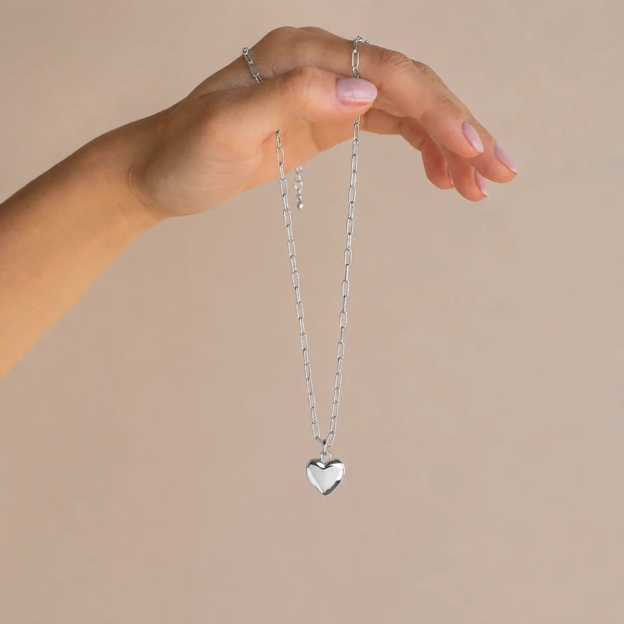 Taylor Heart Paperclip Necklace