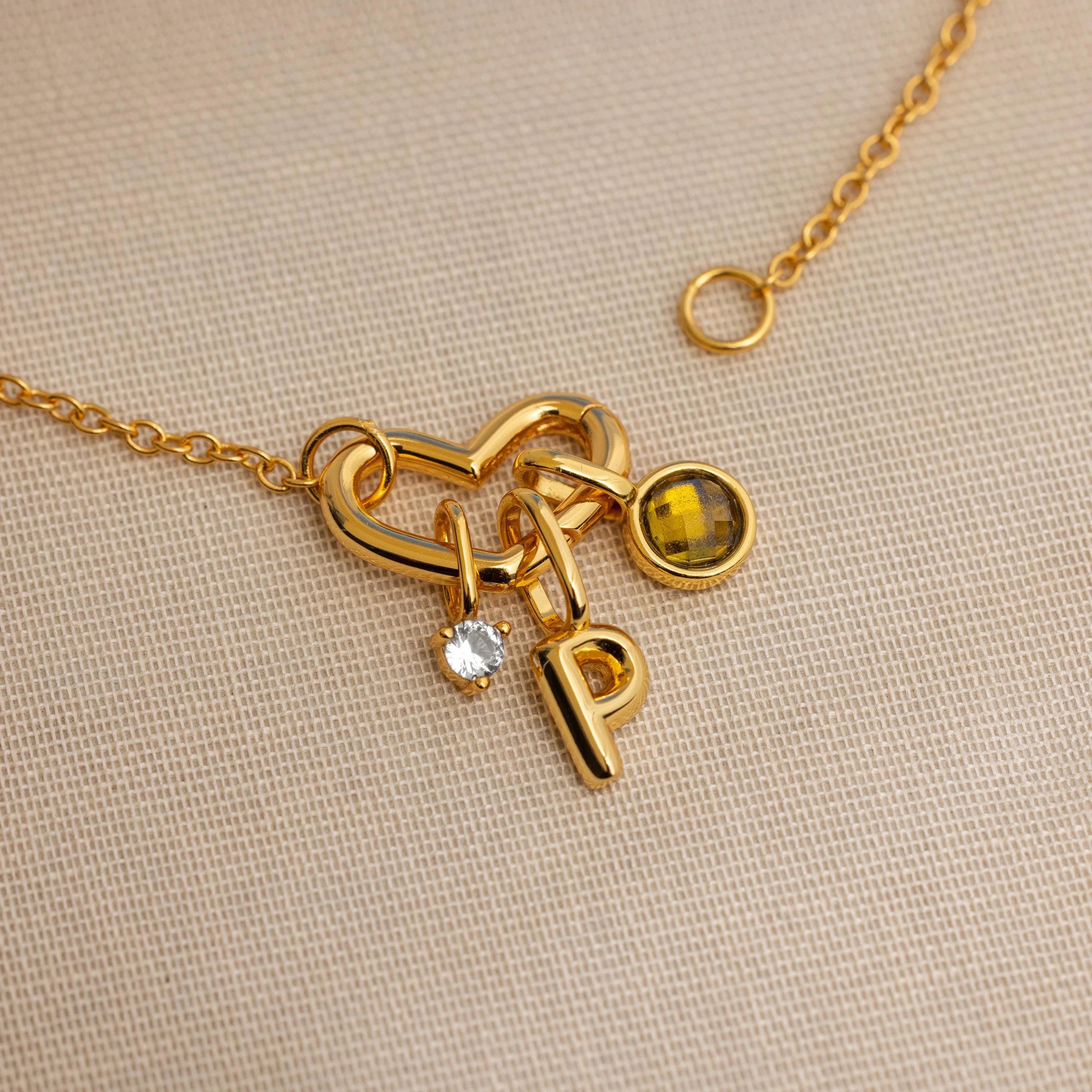 Heart Carabiner Set Silver 18K Gold Plated