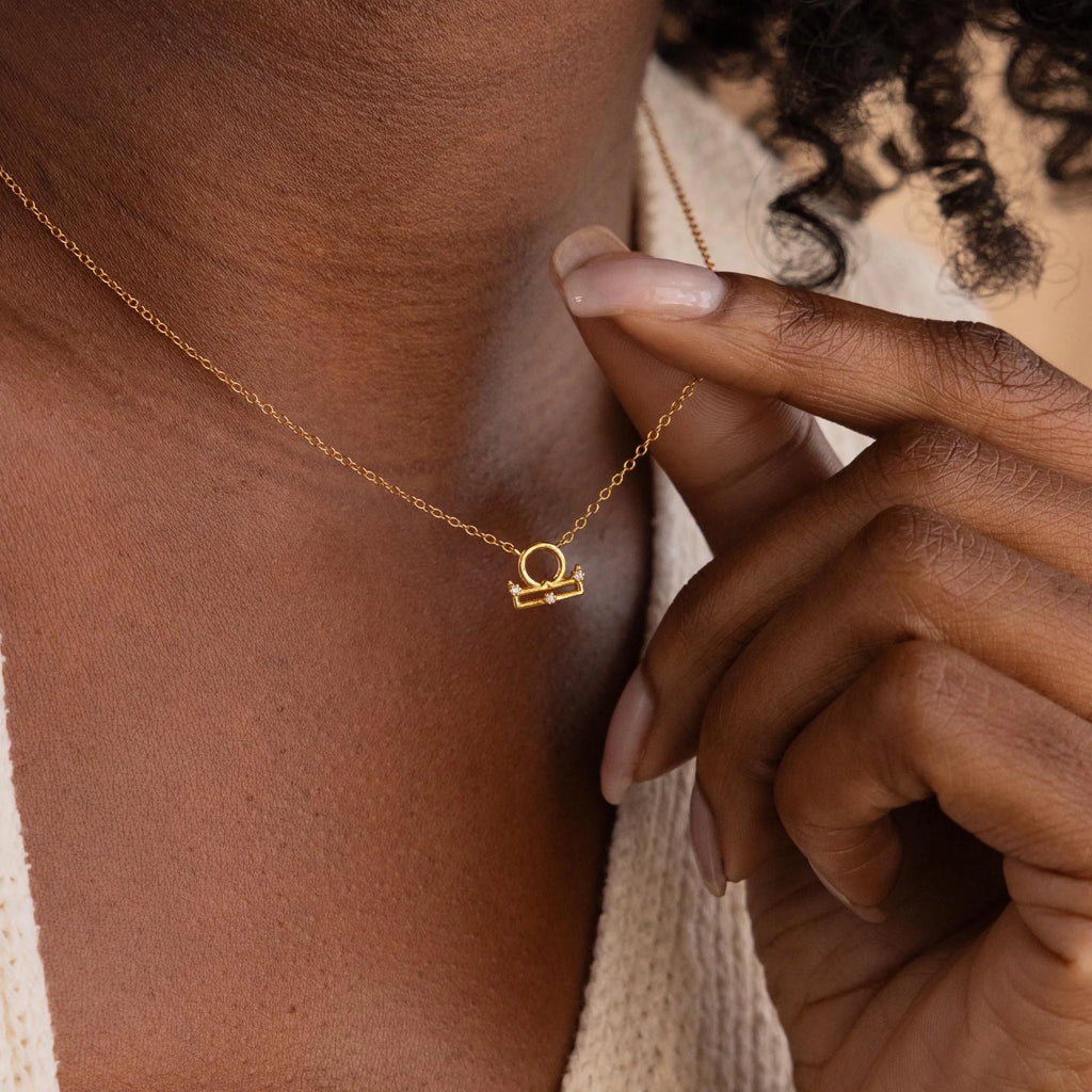 Dainty Zodiac Necklace Silver 18K Gold Plated
