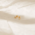 Jocelyn Diamond Studs Silver 18K Gold Plated
