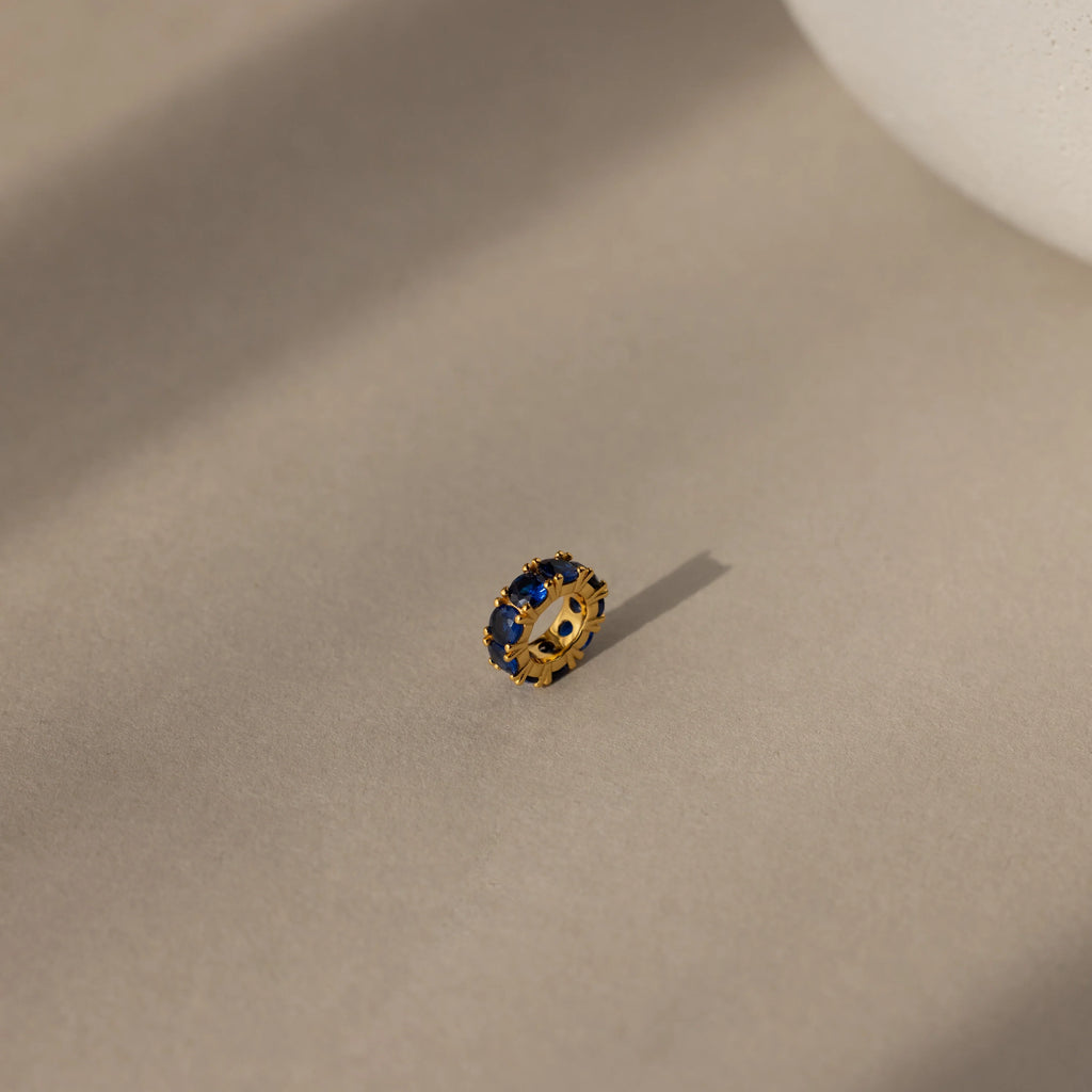 Infinity Sapphire Charm Silver 18K Gold Plated