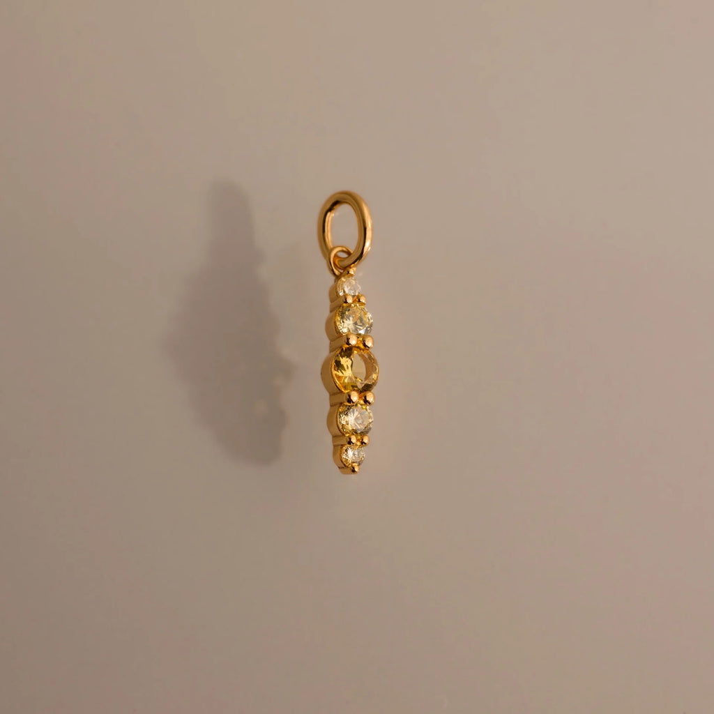 Topaz Ombre Lace Charm Silver 18K Gold Plated