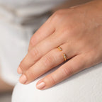 Serafina Diamond Ring Silver 18K Gold Plated