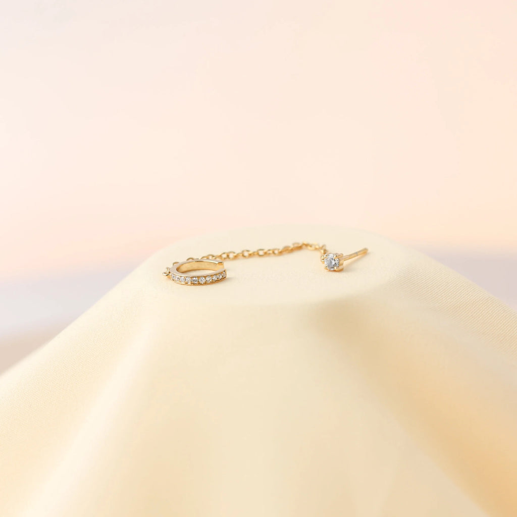 Pave Chain Ear Cuffs