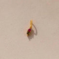 Dainty Duo Birthstone Charm Silver 18K Gold Plated