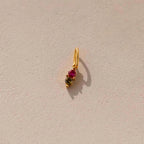 Dainty Duo Birthstone Charm Silver 18K Gold Plated